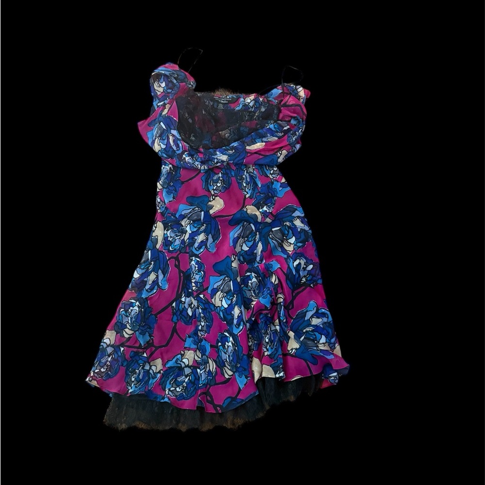 Diane Von Furstenberg Pink and Blue Sweetheart Sundress